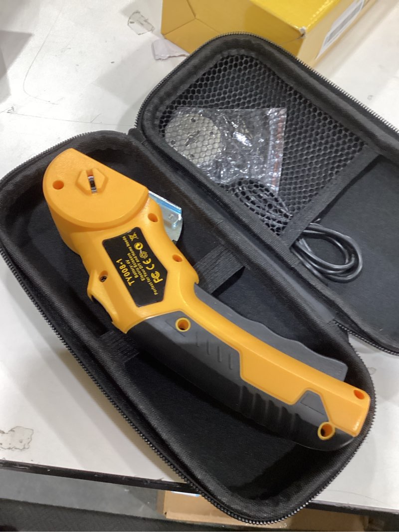 Condition photo showing New/Like New for LKCTB Electric Scissors, Cardboard Cutter, With LED Light, High-Efficiency Brushless Motor, 3500mAh Battery, Tungsten Steel Blade, Suitable for Cloth, Cardboard, Leather, Carpet Wire Rope Cutters Dark Yellow