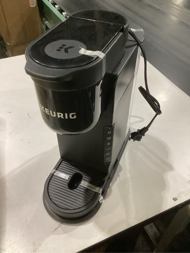 Condition photo showing Good Condition for keurig k-express single serve k-cup pod coffee maker, 3 brew sizes, strong button feature, 42oz removable reservoir, black