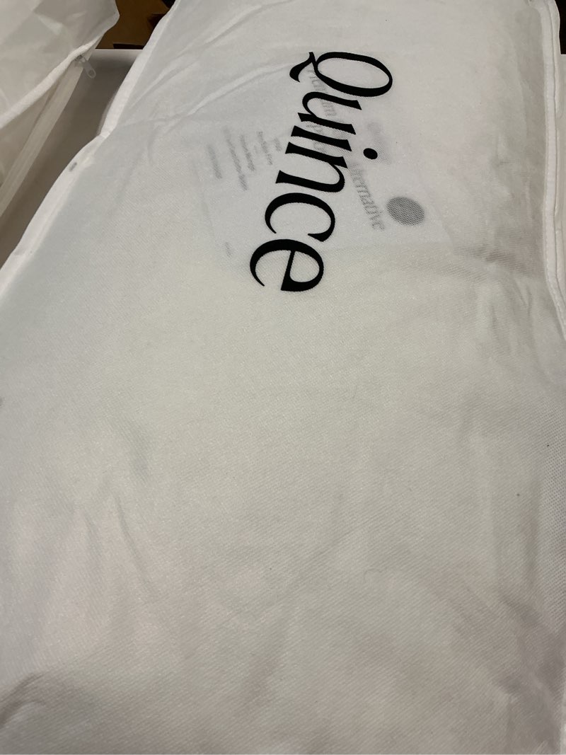 Condition photo showing Good Condition for nwt quince luxe goose down pillow king soft/king firmness
