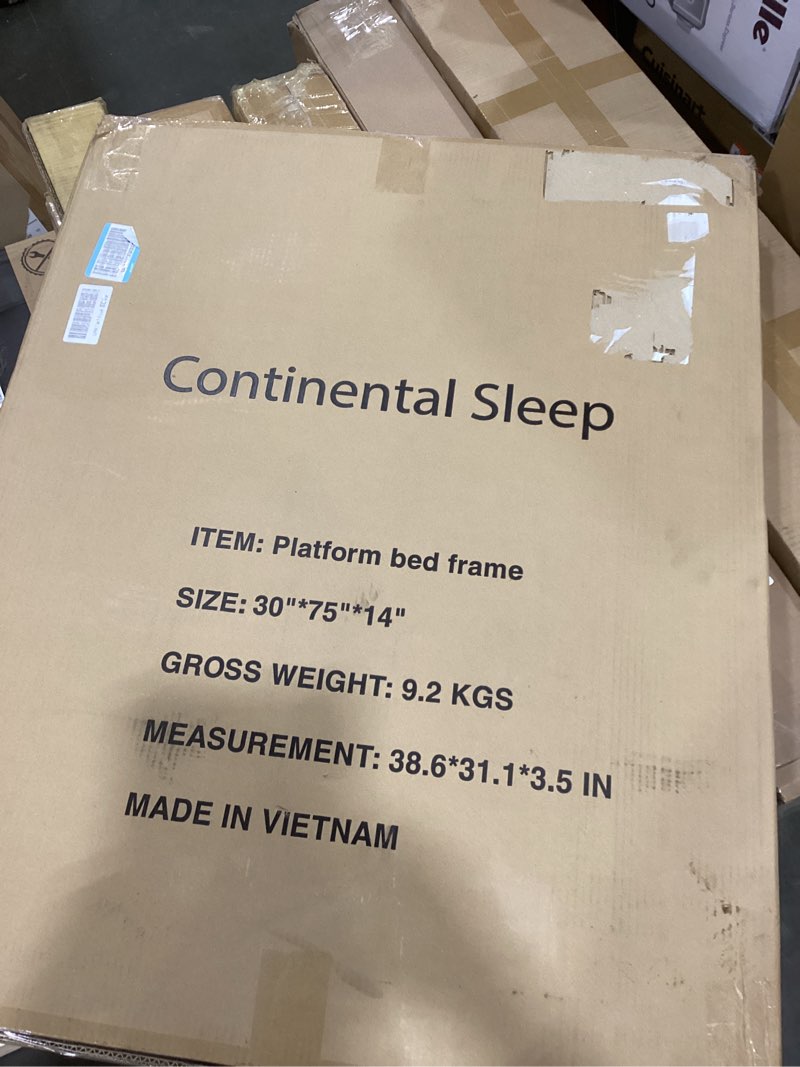 Condition photo showing As Is for Nutan, 14-Inch Foldable Metal Platform Bed Frame with Tool Free Setup, Sturdy Steel, No Box Spring N