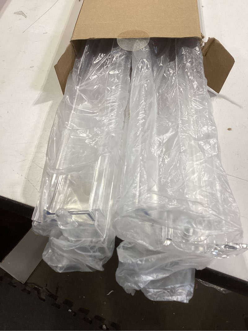 dnb mahjong rack pusher set - 4 transparent acrylic mahjong rack with built in pushers set - clear