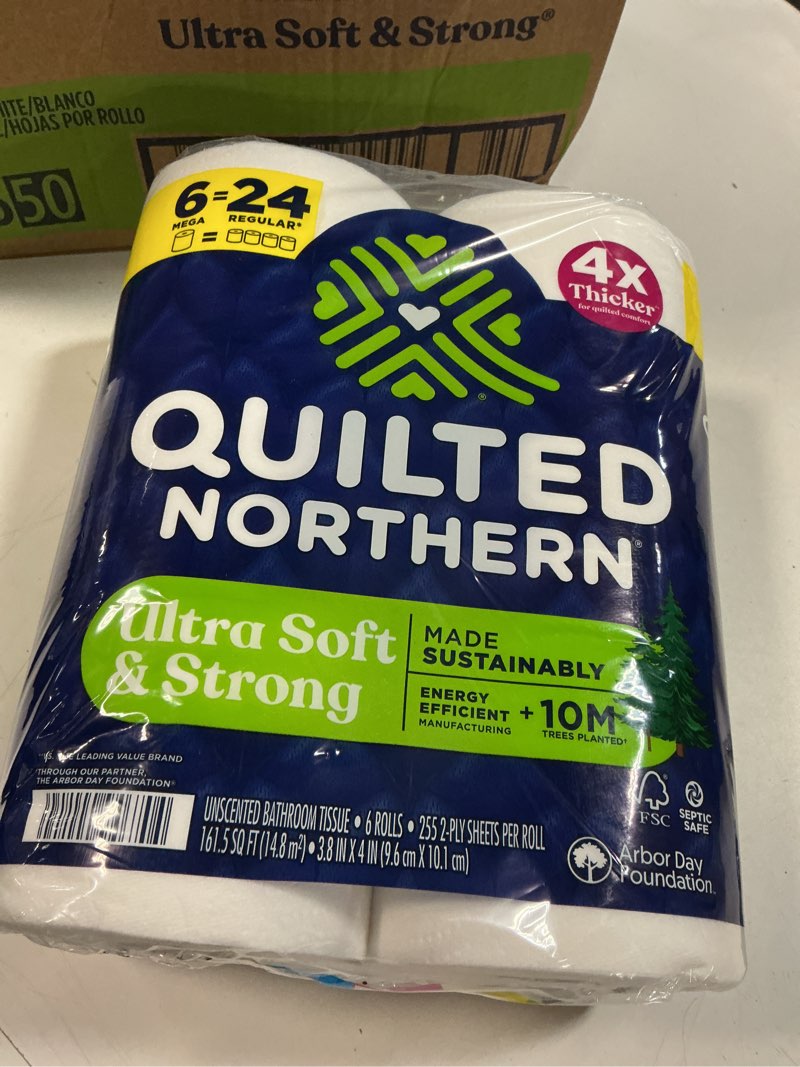 Condition photo showing New/Like New for (3 pack of 6pcs)quilted northern ultra soft & strong toilet paper, 6 mega rolls = 24 regular rolls, 5x stronger*, premium s