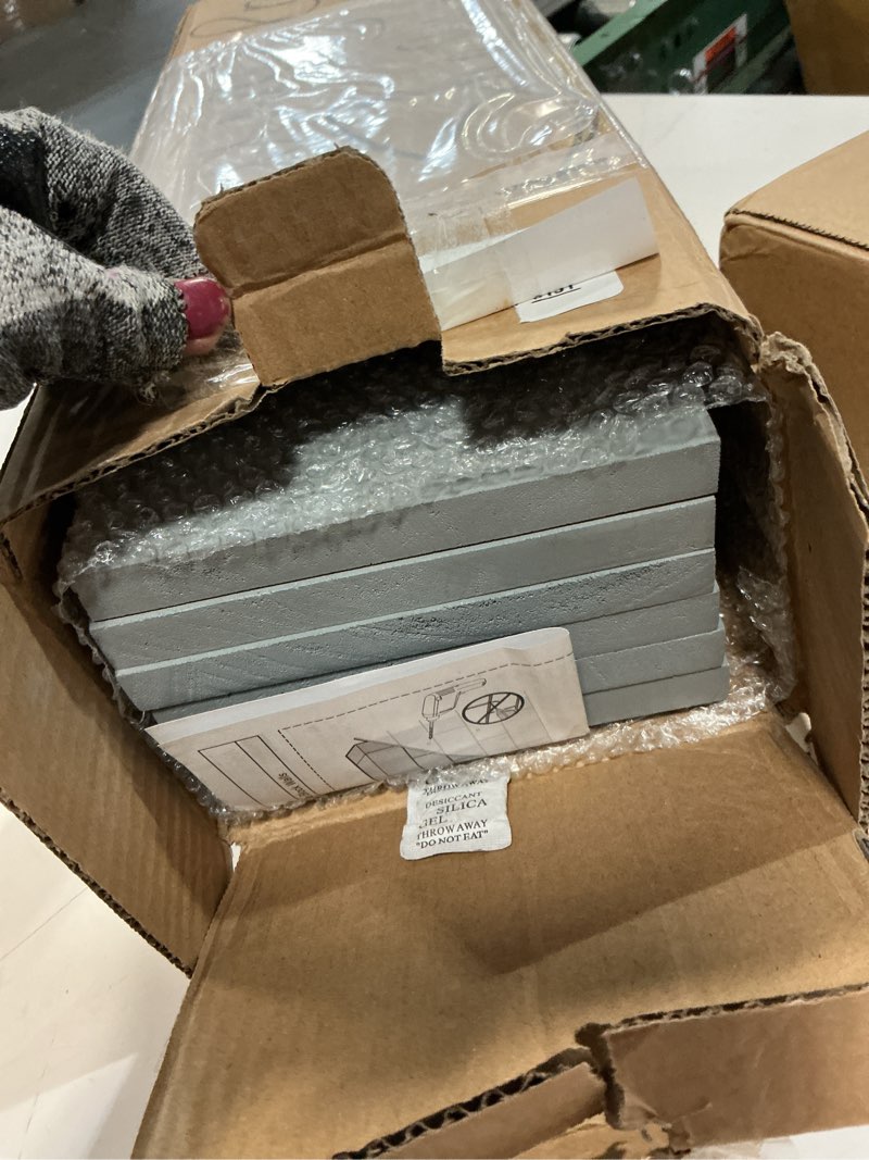 Condition photo showing Good Condition for wopitues wood floating shelves set of 6, shelves for wall decor, farmhouse shelf for bedroom, bathroom storage shelves, book shelves for living room-grey 16.5 inch grey