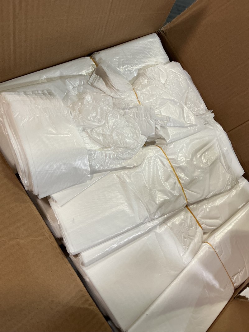 Condition photo showing Good Condition for limonlaviu plastic bags - 1000 pack (11.5'x 6.5" x 21') with handles for small business, restaurants, grocery & trash white 1000