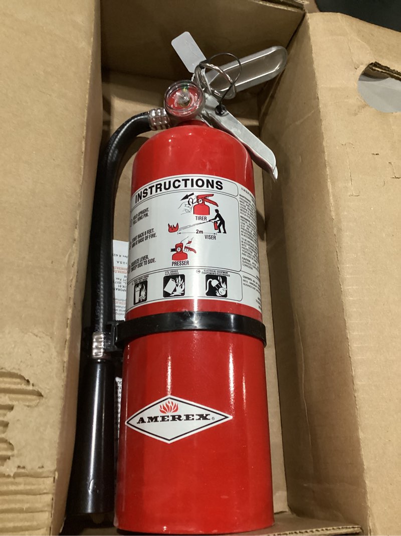 amerex b500, 5 lb abc dry chemical fire extinguisher – class a, b & c rated with 12–18 ft range and 14 second discharge time, 2-pack