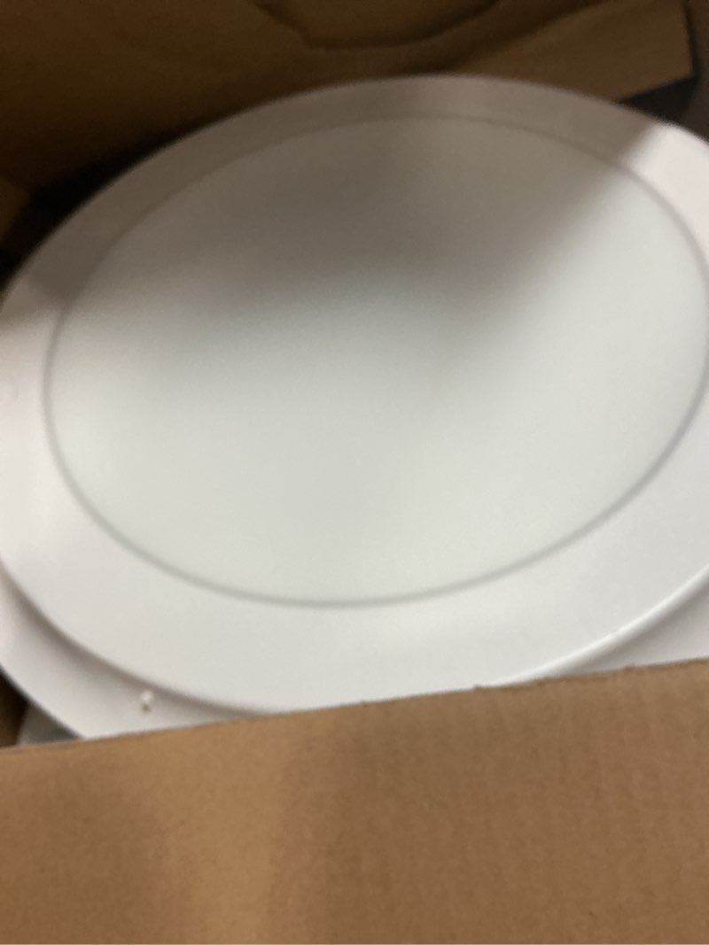 Condition photo showing As Is for Broan-NuTone 750 Round Fan and Light Combo for Bathroom and Home, White Grille with Glass Lens, 100-Watts, 3.5 Sones, 100 CFM