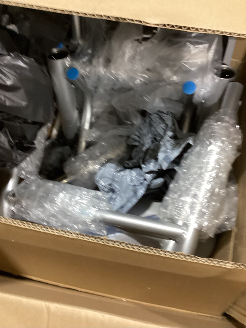 Condition photo showing As Is for FSA/HSA Eligible Sliding Shower Chair Tub Transfer Bench for Bathtub with Swivel Seat, Padded Shower Bench with Pivoting Arms, Height Adjustable Shower Seat, 350 lbs, Gray, Standard Standard-Grey(Sliding&Swivel)
