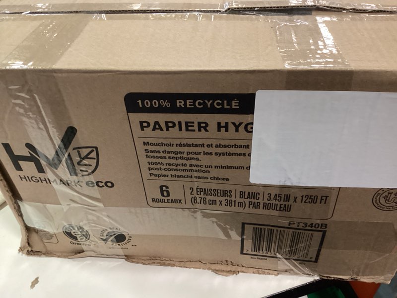 Condition photo showing New/Like New for Highmark® JRT 2-Ply Jumbo Toilet Paper, 1250' Per Roll, 100% Recycled, White, Pack Of 6 Rolls
