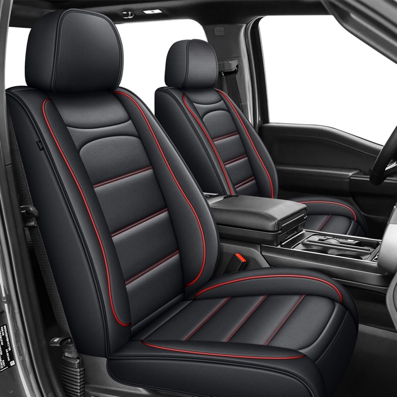 IKABEVEM Seat Covers for Ford F150/F-150 2009-2024 2025 - F250/F350/F450 2017-2024 2025: 2PCS Front 