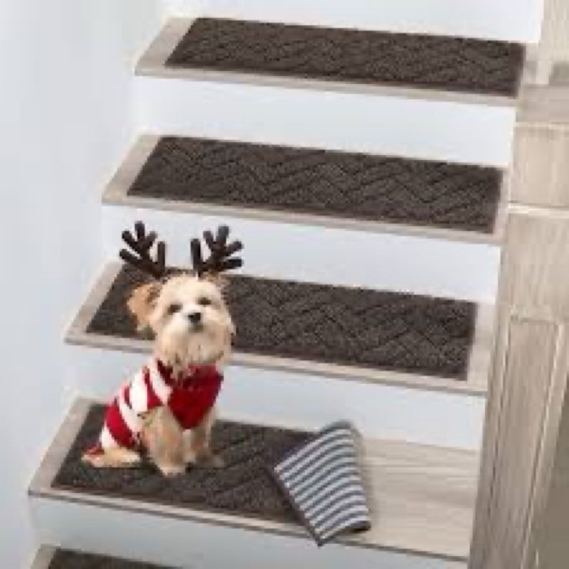 BEQHAUSE Stair Treads Non Slip Stair Runners Step Carpet Mat for Wooden Steps Indoor Machine Washabl