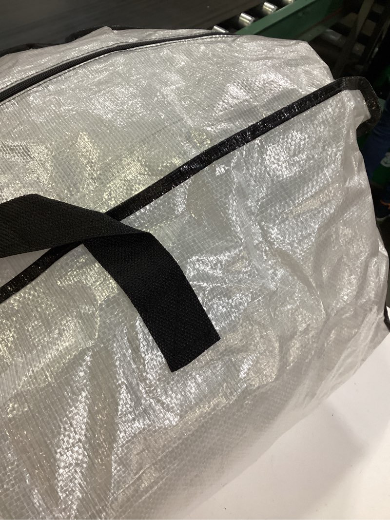 Condition photo showing Good Condition for homesure 8 pack large strong moving bags with zippers & carrying handles - water-resistant - heavy duty storage tote for space saving, fold flat, alternative to moving box (semi-transparent) semi-transparent 8 pack