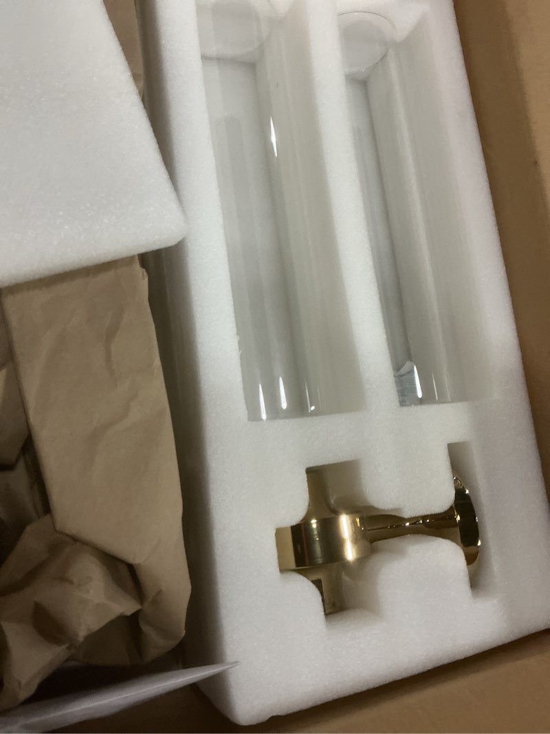 Condition photo showing New/Like New for kohler purist® 2 light 29" sconce 2 light 29" purist sconce brushed moderne brass
