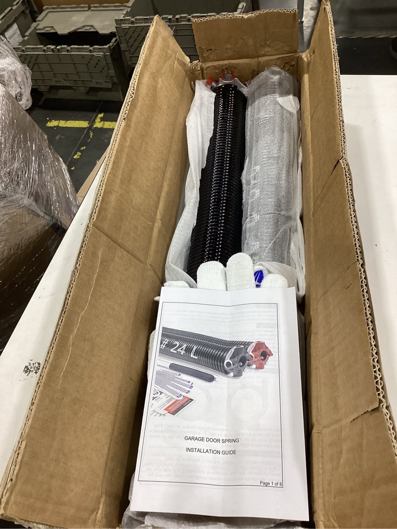 Condition photo showing New/Like New for pair of garage door spring 0.218 x 2” x 23” (pair), 18000 cycles garage spring door replacement, heavy-duty & long-lasting garage door torsion spring 0.218 x 2” x 23””