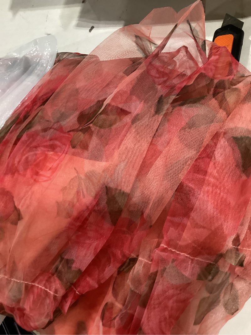 Condition photo showing New/Like New for women's floral maxi dress sexy deep v neck backless ruffles dresses beach party wedding guest dress medium floral red