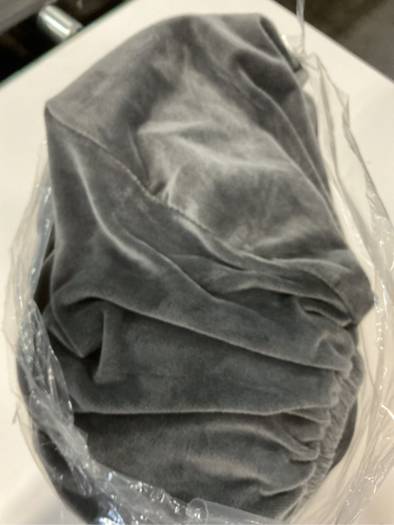 Condition photo showing Good Condition for weerrw velvet couch covers for 2 cushion couch sofa - high stretch luxury velvet plush 3 pieces sofa slipcovers with elastic bottom, furniture protector for pets, machine washable, dark grey, medium medium dark grey