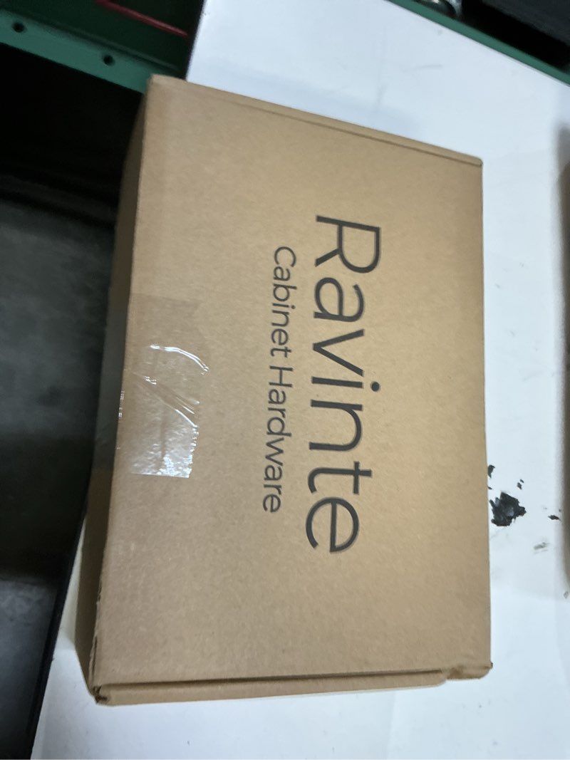 Condition photo showing New/Like New for ravinte 30 pack brass 3 inch hole center champagne gold handles square cabinet hardware stainless steel pulls for kitchen cupboard drawers 5 inch overall length 30 3" hole center