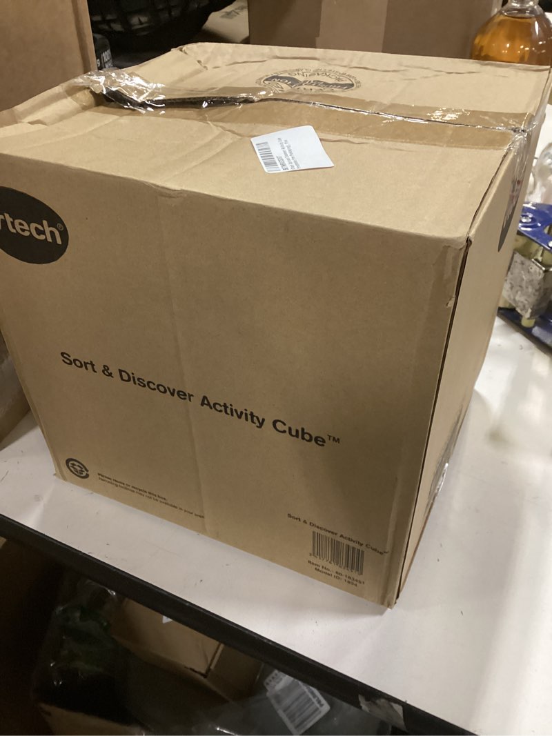 Condition photo showing New/Like New for VTech Sort and Discover Activity Cube (Frustration Free Packaging), Pink Pink Frustration Free Packaging