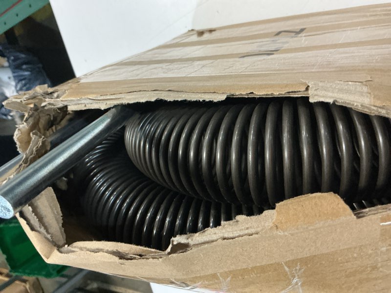 Condition photo showing As Is for garage door torsion springs 2'' (pair) with non-slip winding bars,high quality coated torsion springs with a minimum of 18,000 cycles (0.207x2''x22'')