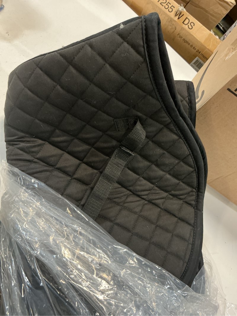 Condition photo showing As Is for horze chooze soft quilted padded lightweight all purpose saddle pad for horses - black - horse