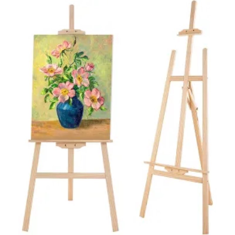 falling in art easel stand for painting, adjustable wooden easels for painting canvas up to 42\", fol