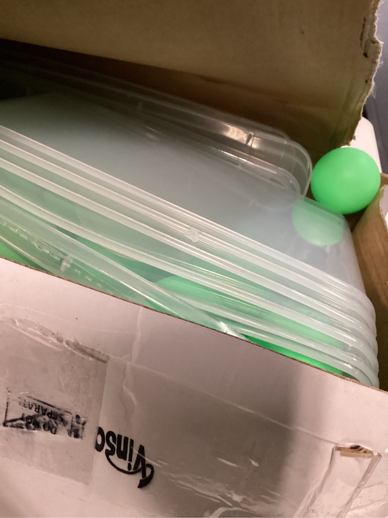 Condition photo showing New/Like New for vinsot 6 sets baby shower games bridal funniest baby shower play, interactive shaking balls for boy or girl, table tennis twerk game (green) green 72