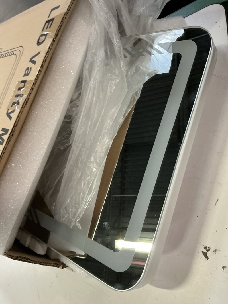 Condition photo showing Good Condition for vanity mirror with lights, height-adjustable & 360° rotation, 1/10x magnification, three color lighting modes, makeup mirror smart touch control, large vanity desk mirror (17.5in,white)