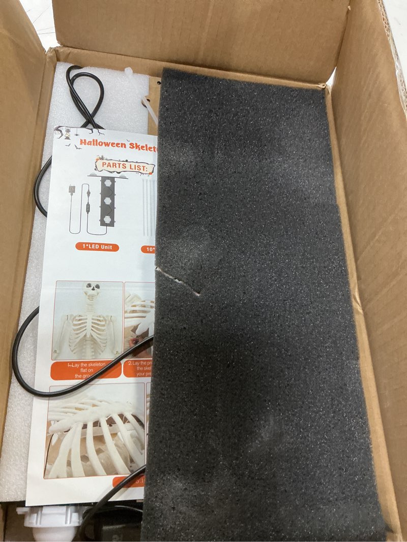 Condition photo showing Good Condition for Hiboom 12 Ft Skeleton Lighting Kit (Not Included Skeleton), 3 Modes and 7 Colors, USB Powered, Waterproof, Giant Skeletons LED Light for Halloween Yard Large Skeletal Decor