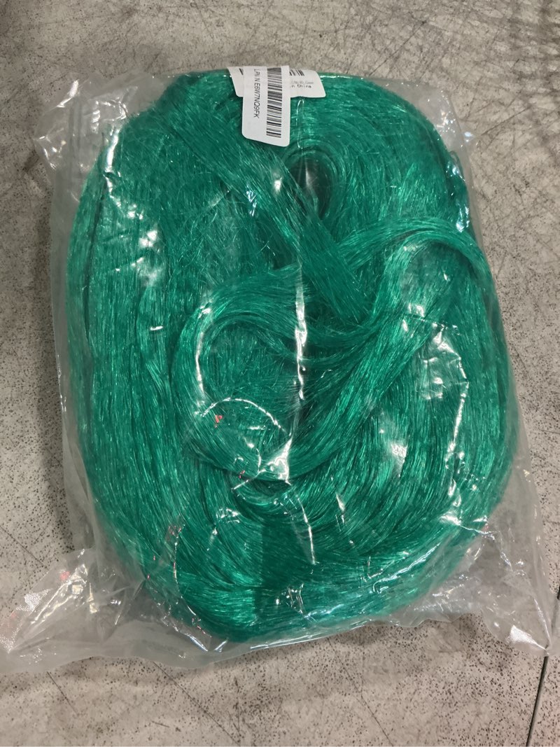 Condition photo showing Good Condition for 13x130ftruolan bird netting for garden protect vegetable plants and fruit trees,plastic trellis netting for birds, deer,squirrels and other animals (13x130), green