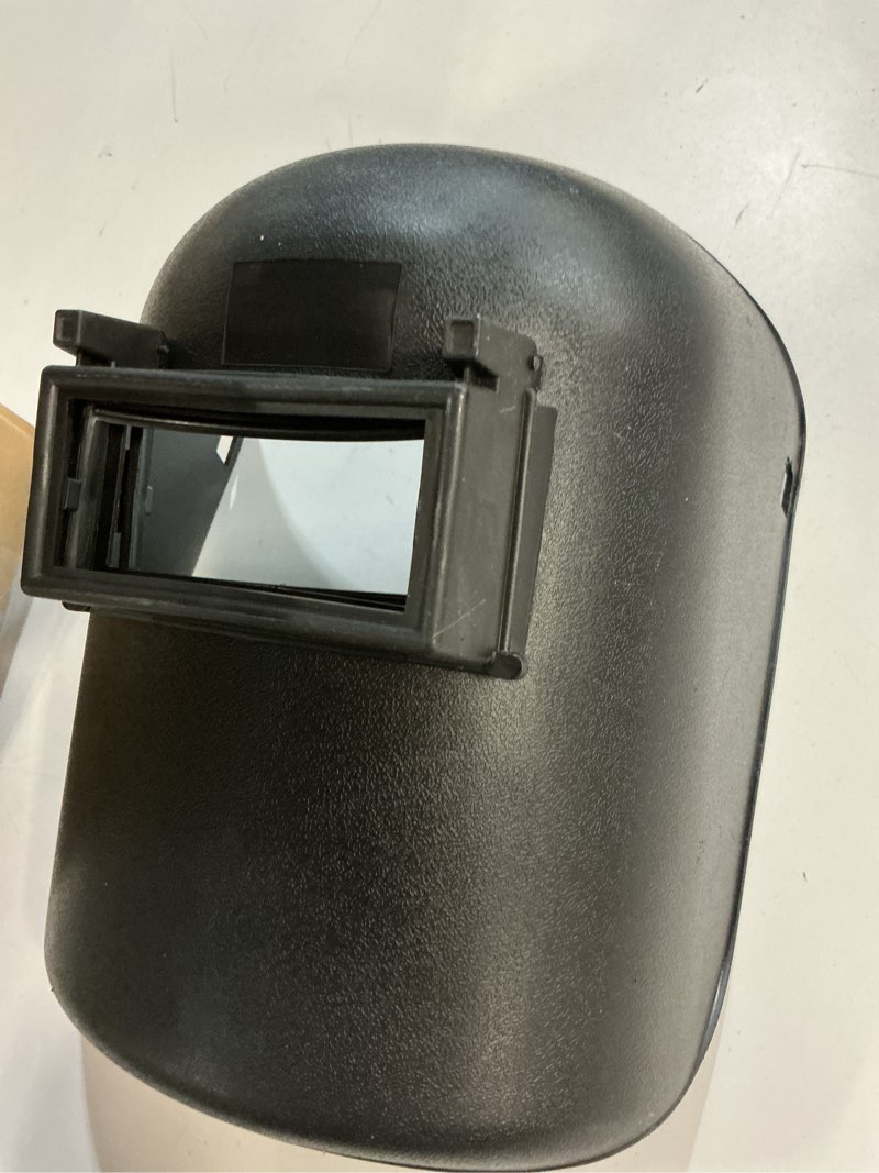 Condition photo showing As Is for TOPDC Welding Helmet 3.86"x1.61", Flip Front Welding Mask with Adjustable Headgear, Shade 11 TD-LY800B Black