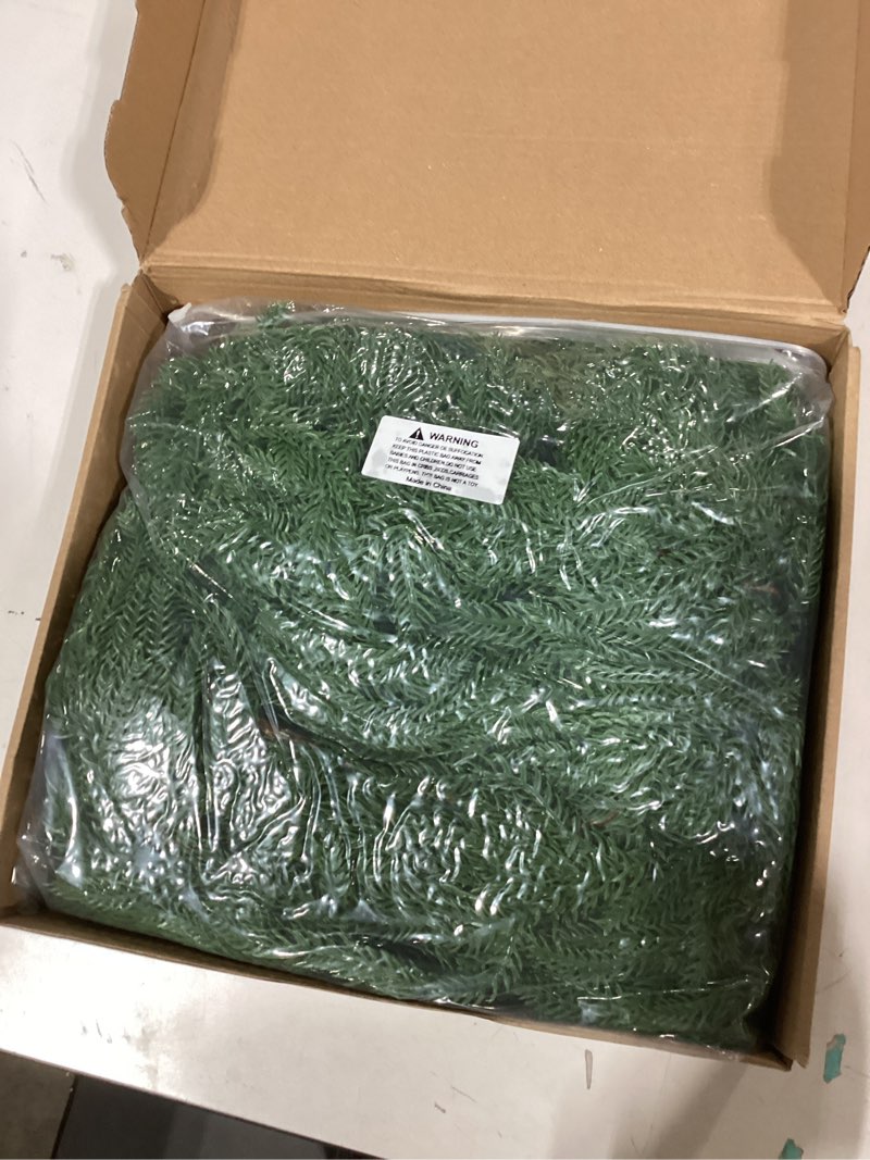 Condition photo showing Good Condition for 6Ft 2Pcs Artificial Norfolk Pine Garland Realistic Green Faux Greenery Garland for Christmas Table, Fireplace, Mantle, Window, Stairs, Indoor, Outdoor Holiday Decor 6FT02