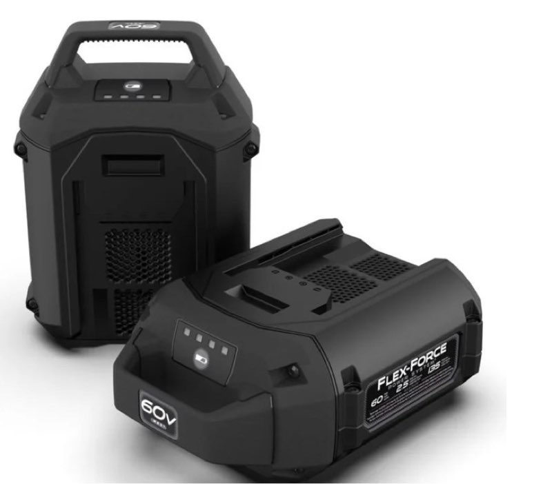 toro flex force power system 60 volt max 2.5ah lithium ion battery, red