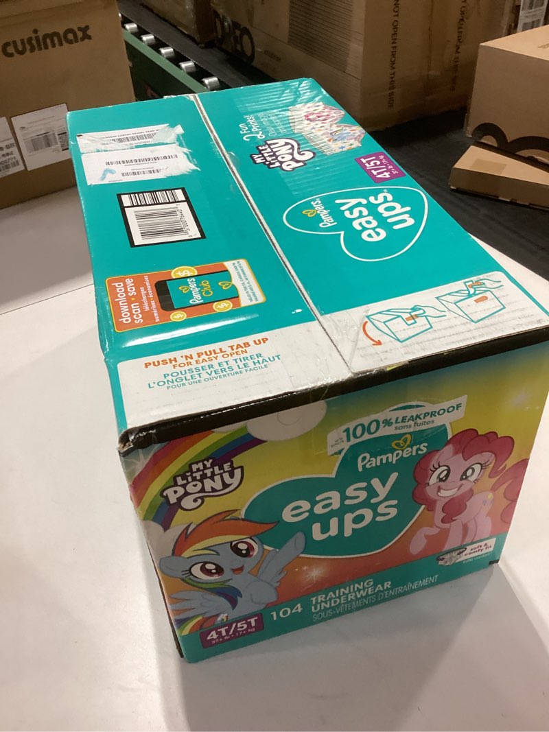 Condition photo showing New/Like New for Pampers Training Pants - Easy Ups Girls & Boys - Size 4T-5T, 104 Count, Peppa Pig Potty Underwear (Packaging May Vary)