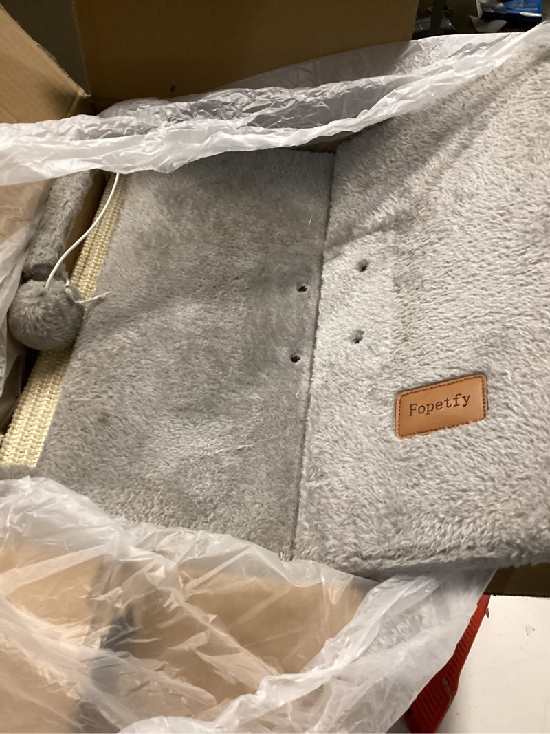 Condition photo showing As Is for Cat Scratching Post 33 inch for Indoor Cats, High Cat Scratch Post Grey, Cat Tree for Full-Body Stretching, Protect Your Furniture