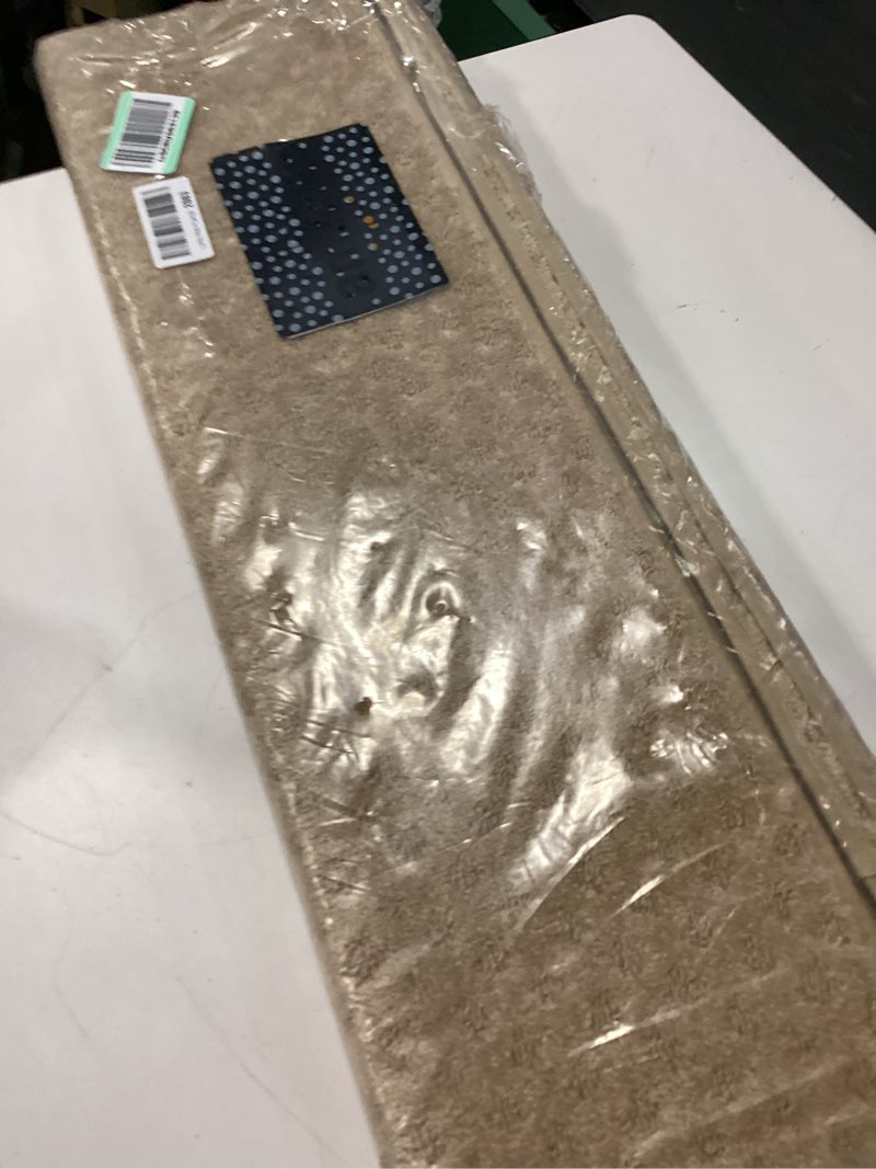 Condition photo showing Good Condition for bullnose stair treads non slip 9.5" x 36", 7 pcs carpet stair treads for wooden steps indoor with edge protection, reusable peel and stick tpu backing stair runner rugs - lattice pattern beige beige (lattice pattern) 9.5*36 inch 7