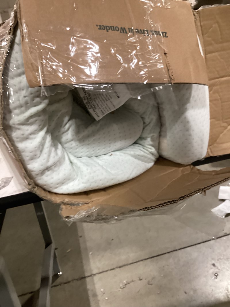 Condition photo showing Good Condition for ZINUS 5 Inch Twin Green Tea Memory Foam Mattress [New Version], Fiberglass free, Medium Firm Feel, Zoned Pressure Relief, Certified Safe Foams & Fabric, Mattress in A Box White Twin 5" New Small Box