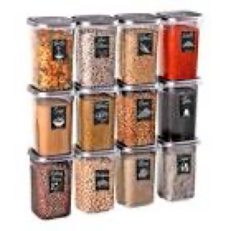 12-piece 40 oz bpa-free airtight food - food storage containers with lids, flour, pantry storage includes 20 reusable washable labels, kitchen organizer