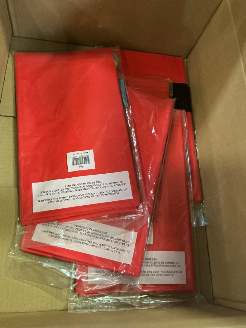 Condition photo showing Good Condition for exquisite 66% thicker premium red round tablecloth 0.5 mil 12 pack plastic table cloth disposable 84 inch round plastic tablecloth won't tear easily like cheap thin brands red 12