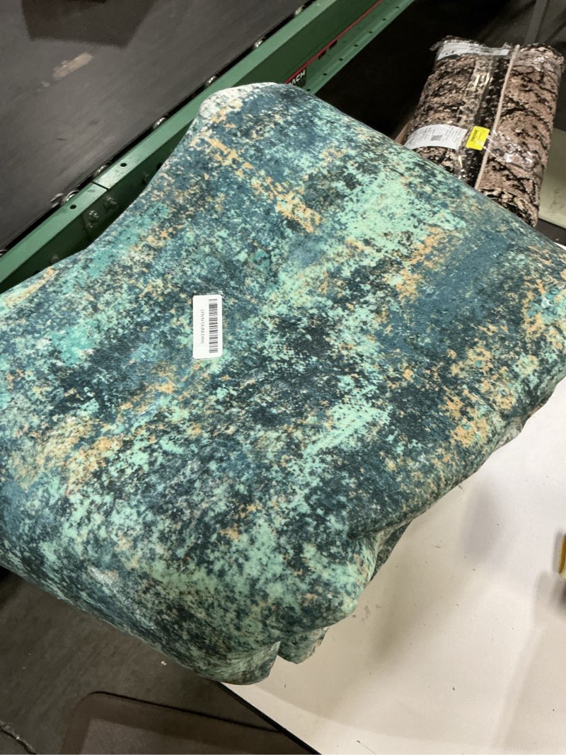 Condition photo showing As Is for beimo machine washable rug 8x10 area rugs for living room bedroom, large turquoise abstract area rug soft throw rugs, low-pile floor carpet with non slip rubber backing turquoise 8' x 10' (rectangular)