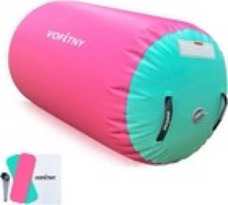 VOFiTNY Gymnastics Tumbling Equipment 3.3'L x 2'D, Pink/Mint nopump