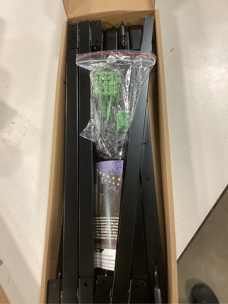 Condition photo showing Good Condition for Beizelte 8 Pack 2.8Ft Suspension Outdoor String Light Poles for Outside String Lights Hanging,with Clip and Holder,Light Post Mounting Stand for Patio Fence Wall Garden Backyard Deck