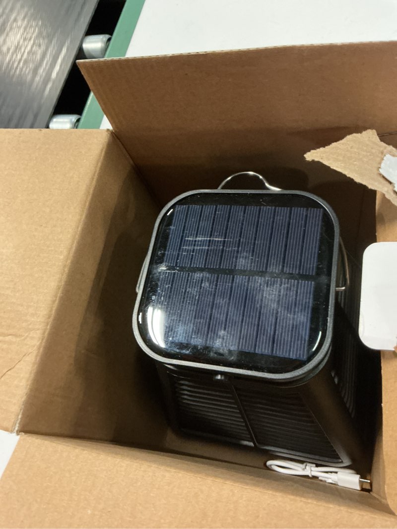Condition photo showing As Is for vgf black solar power bug zapper mosquito eliminator portable led lamp light bulb insect killer