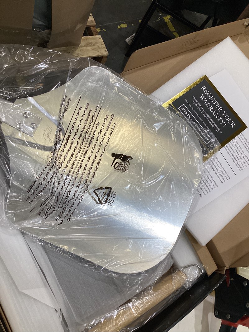 Condition photo showing Good Condition for pizza steel pro by hans grill | xl 1/4" thick square conductive metal baking steel for oven and bbq cooking pizzas | bake and grill bread and calzone with our cast iron pizza stone