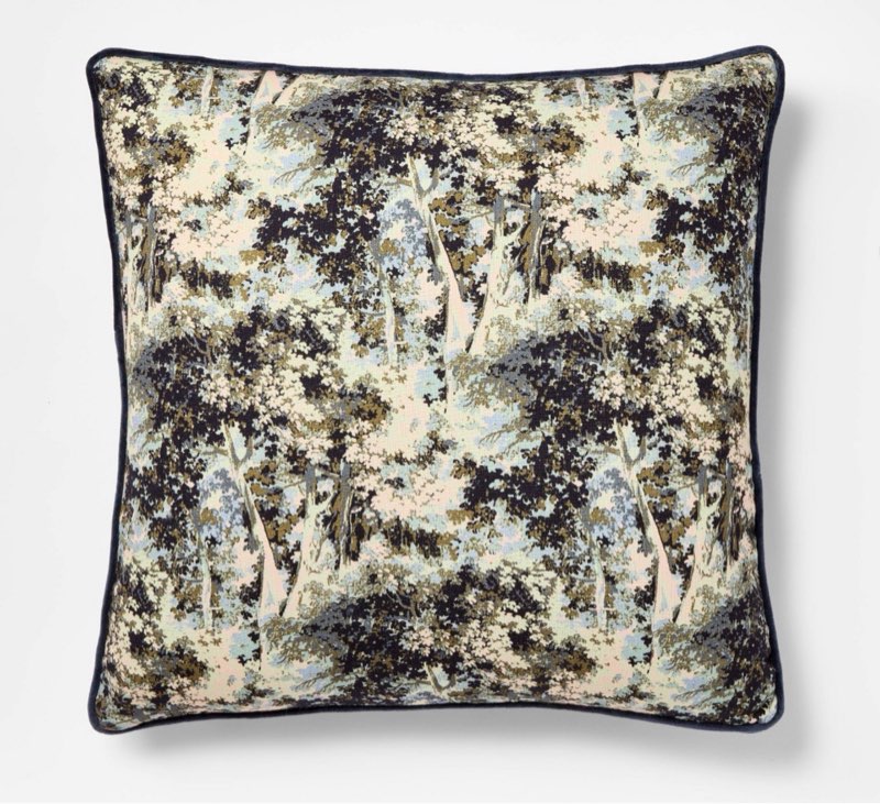 24"x24" Abstract Tree Printed Throw Pillow with Gusset Navy - Threshold™ designed with Studio McGee