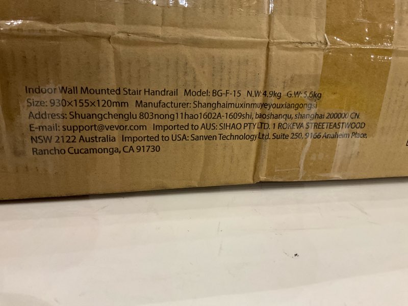 Wall Mounted Stair Handrail-Indoor-Black