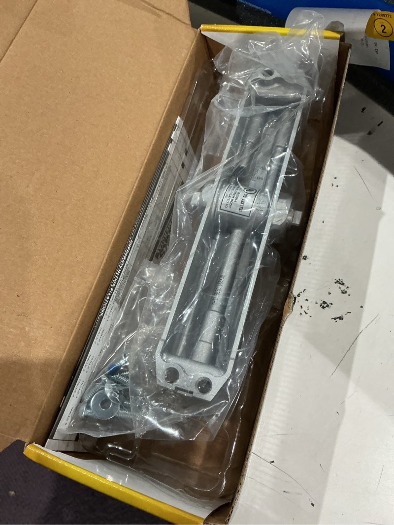Condition photo showing As Is for brinks commercial aluminum steel hydraulic door closer grade 1