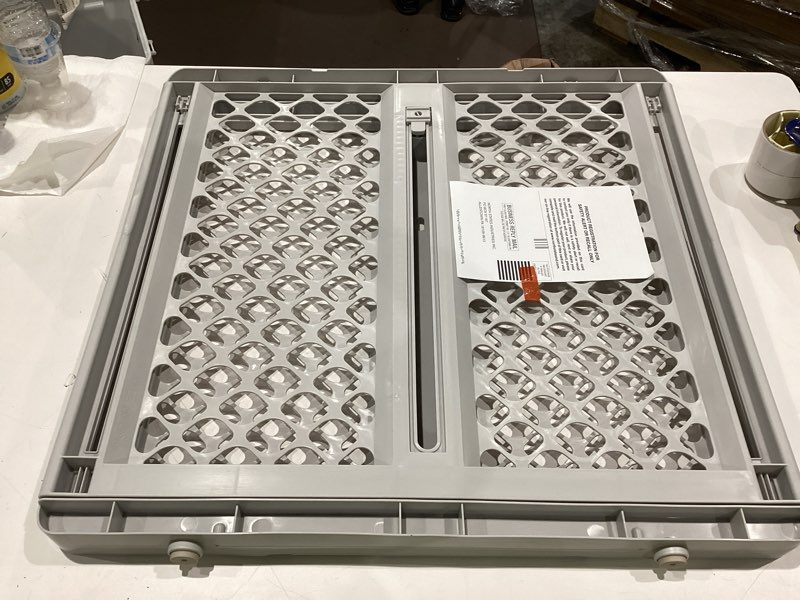 Condition photo showing Good Condition for north states pet gate iii pressure mounted white, gray, 2 x 42 x 26"