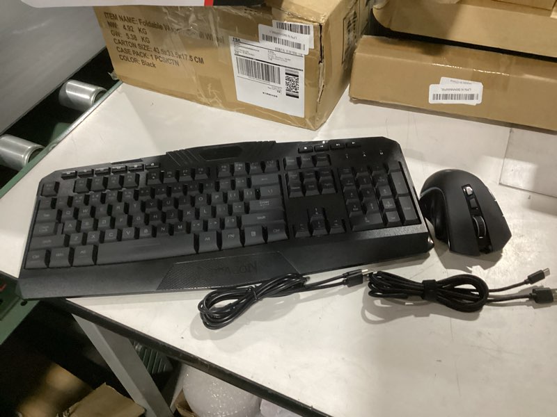 Condition photo showing Good Condition for redragon s101m-ks gaming keyboard and mouse wireless with tri-mode, rgb keyboard and 4800 dpi gaming mouse, 10 independent multimedia keys for wins, pc, computer, wireless s101 ideal for gamer wireless black-new