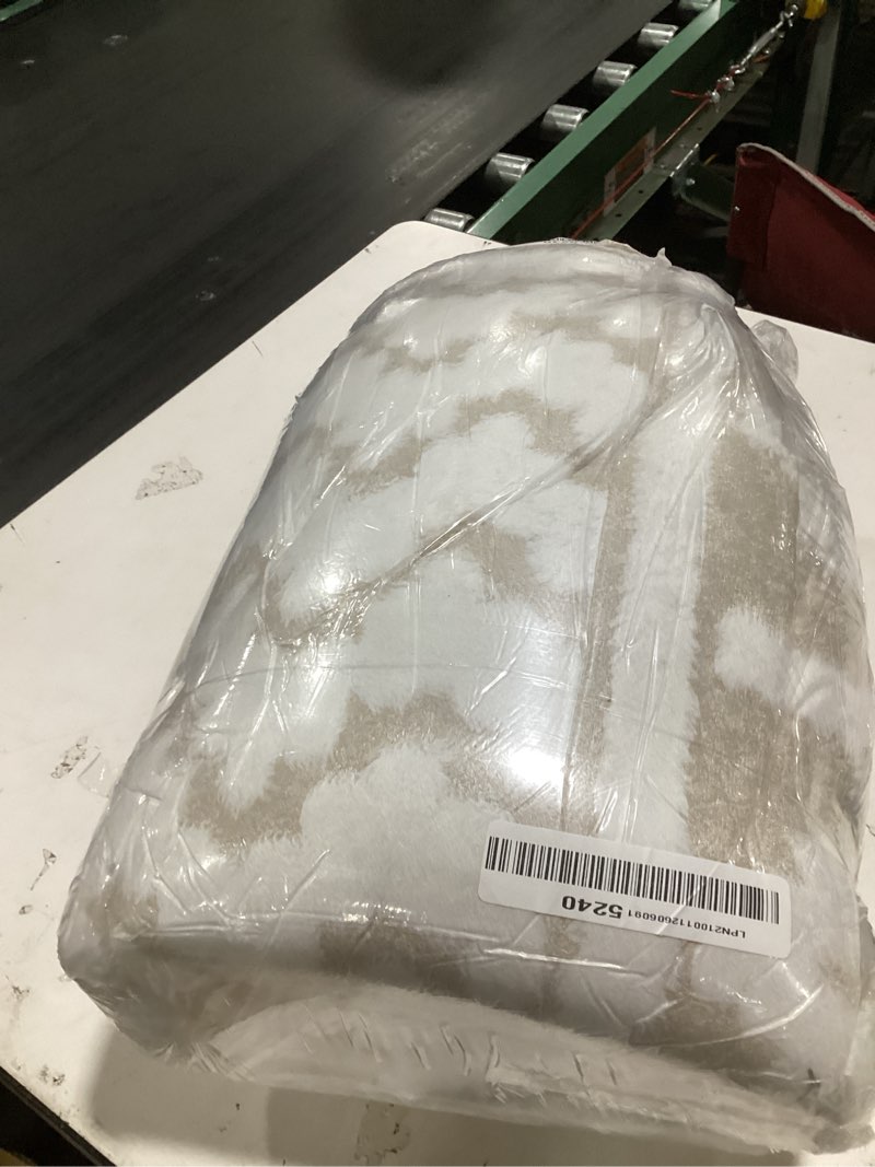 Condition photo showing New/Like New for livabliss area rugs - 6x9 pablo similar  to  modern antelope print tan gray rug for living room bedroom - animal theme non-shedding stain resistant carpet for kitchen, home office (6'7\" x 9') camel/light gray 6'7\" x 9' (rectangular)