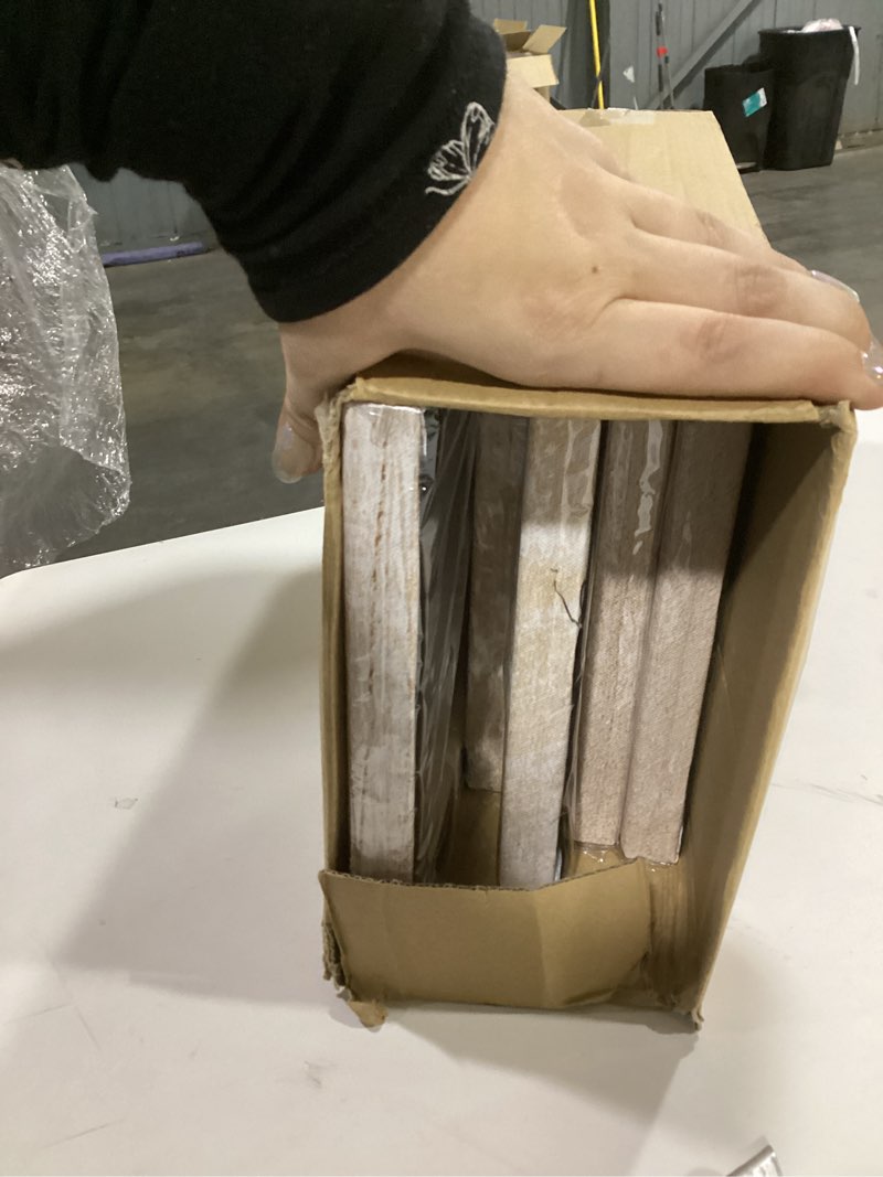 Condition photo showing Good Condition for Biufo Home Sign Canvas Wall Art 5 Pieces Rustic Print Pictures for Farmhouse Bedroom Living Room Wall Decor (Small, Wrapped Canvas) White Wrapped Canvas Small