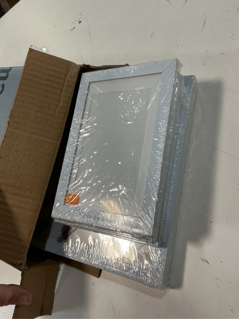 Condition photo showing Good Condition for 10 Packs Picture Frames Collage Wall Decor for Wall Hanging or Tabletop, 8x10, 5x7, 4x6 Multi Sizes Photo Frames, Collage Picture Frames for Family Wall Decor, Gallery Wall Frame Set, White White 10